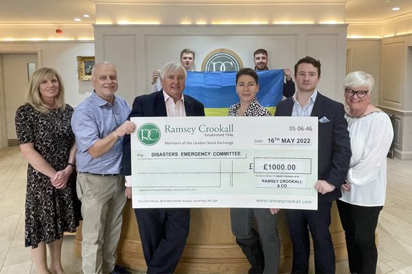 During the month of April, through several events and staff initiatives, Ramsey Crookall raised £1,000 for the Disaster Emergency Committee’s Ukraine Humanitarian Appeal.